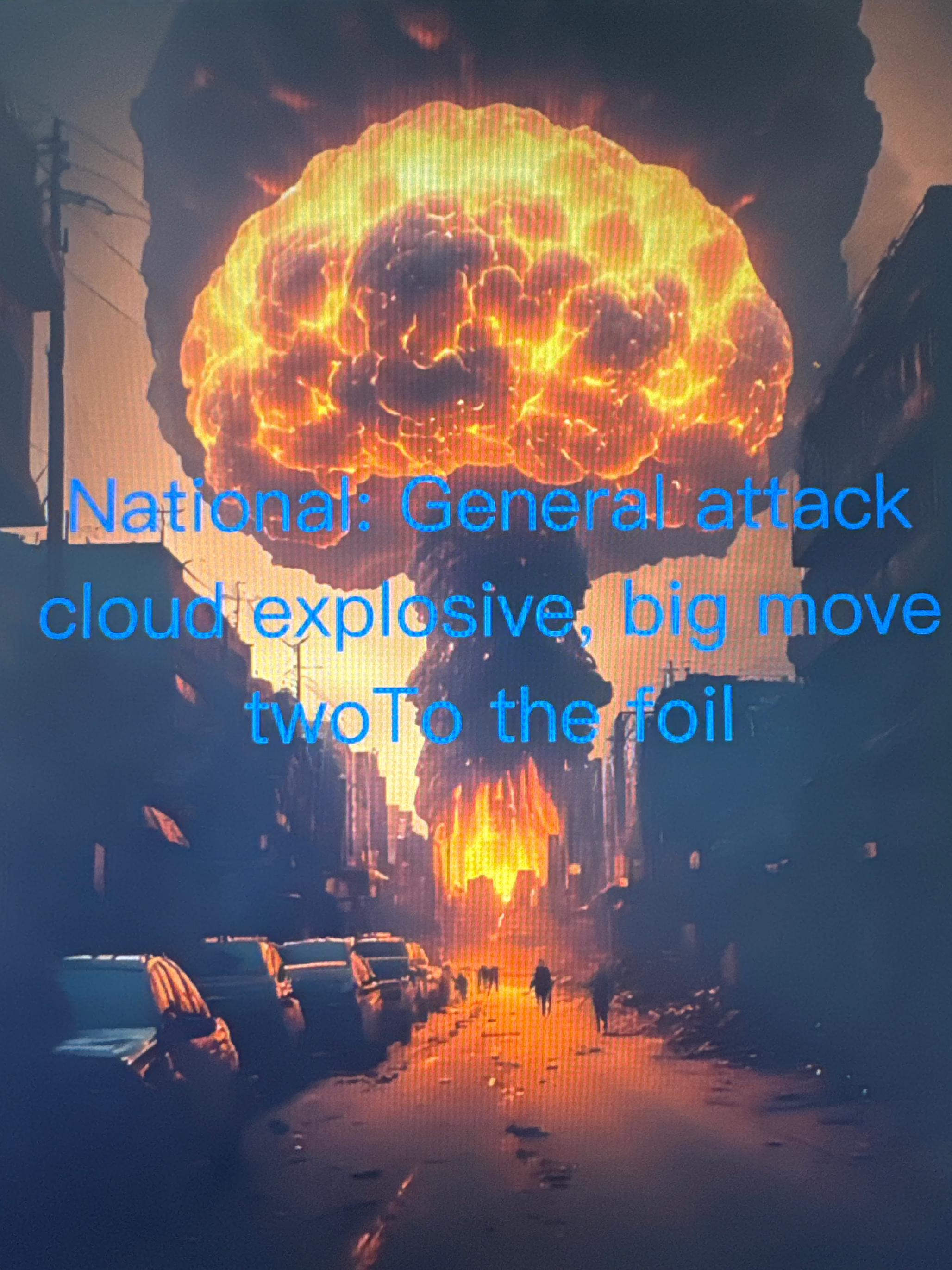 National. Generalat ack cloud explosive, big move twoTo therfoil icon