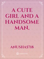 A cute girl and a handsome man. Book