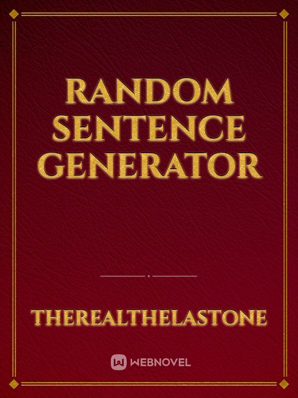 Random Sentence Generator Book