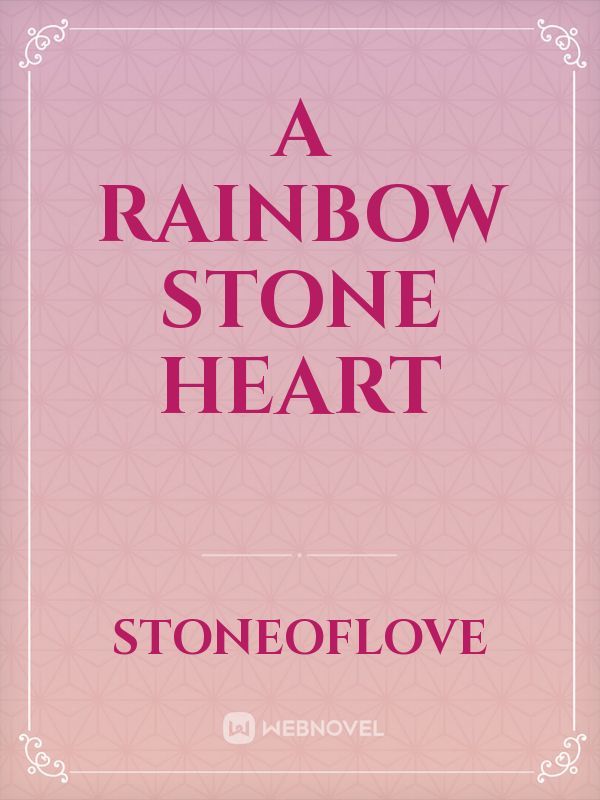 A Rainbow stone heart