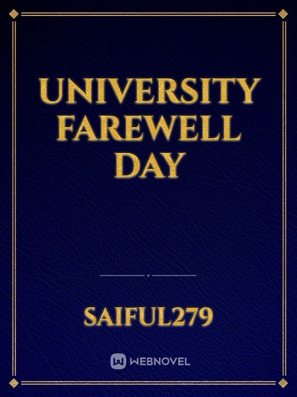 University farewell day Book