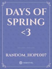 Days of Spring <3 Book