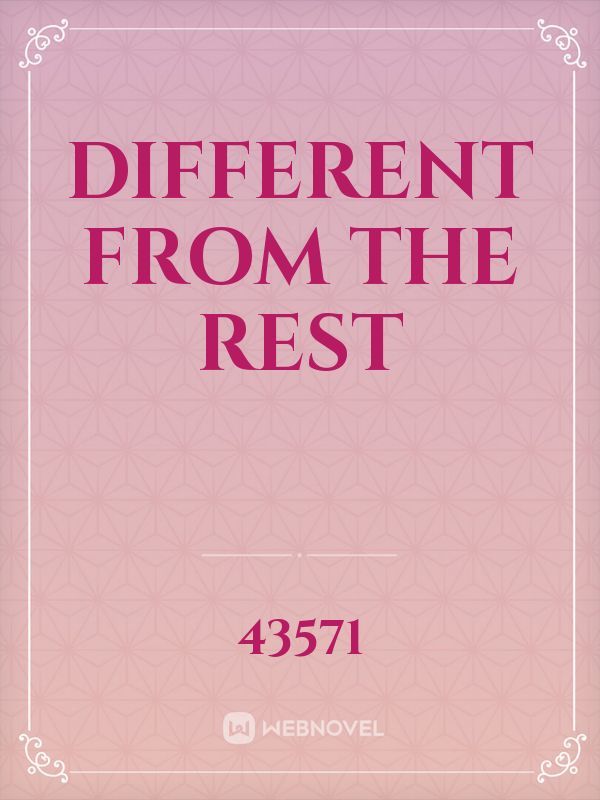 Different from the Rest Book