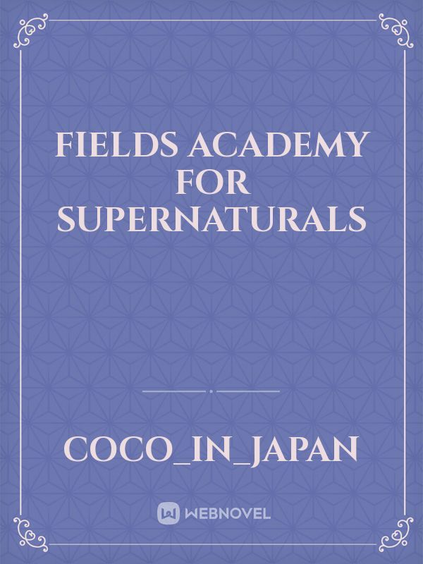 Fields Academy For Supernaturals Book