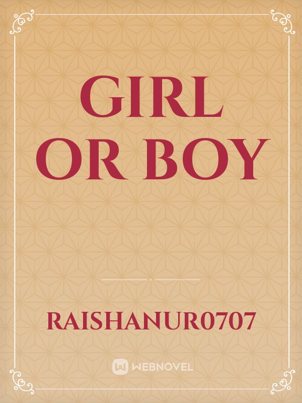GIRL OR BOY Book