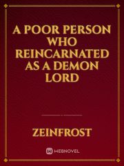 A Poor person who reincarnated as a Demon lord Book
