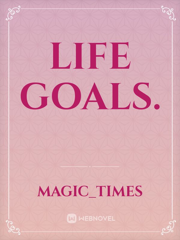 Life Goals. Book