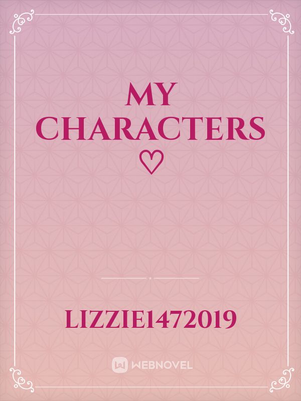 My Characters ♡ Book