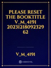 please reset the booktitle V_M_4191 20231218092329 62 Book