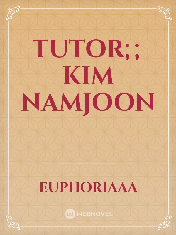 tutor;; kim namjoon Book