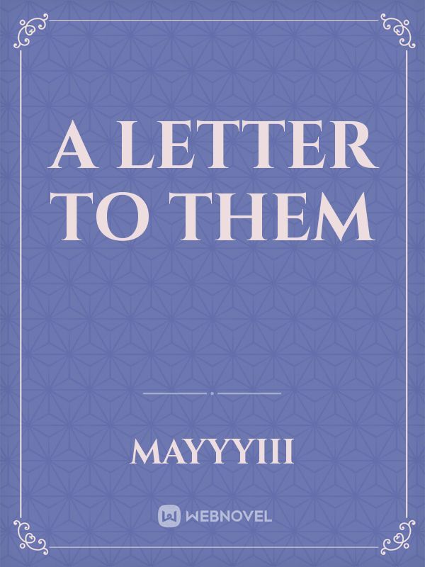 A letter to them Book
