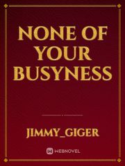 NONE OF YOUR BUSYNESS Book