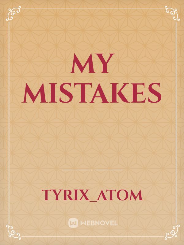 my mistakes Book