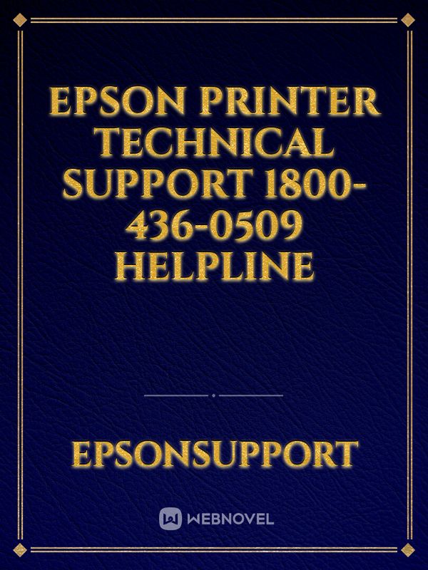 Epson Printer Technical Support 1800-436-0509 Helpline Book