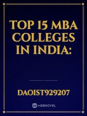 TOP 15 mba colleges in india: Book