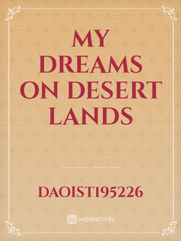 My dreams on desert lands Book