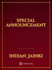 Special announcement Book