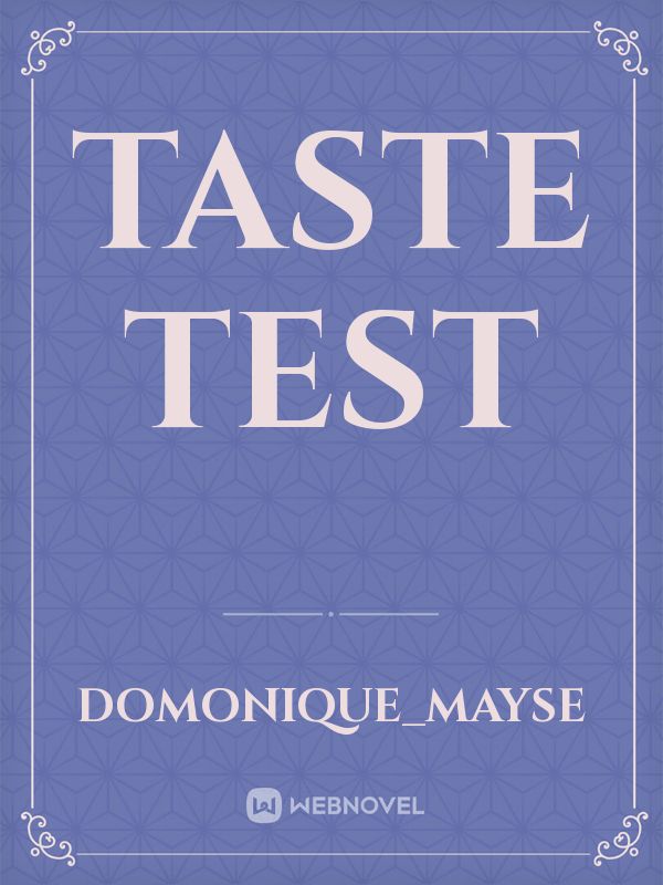 Taste Test Book