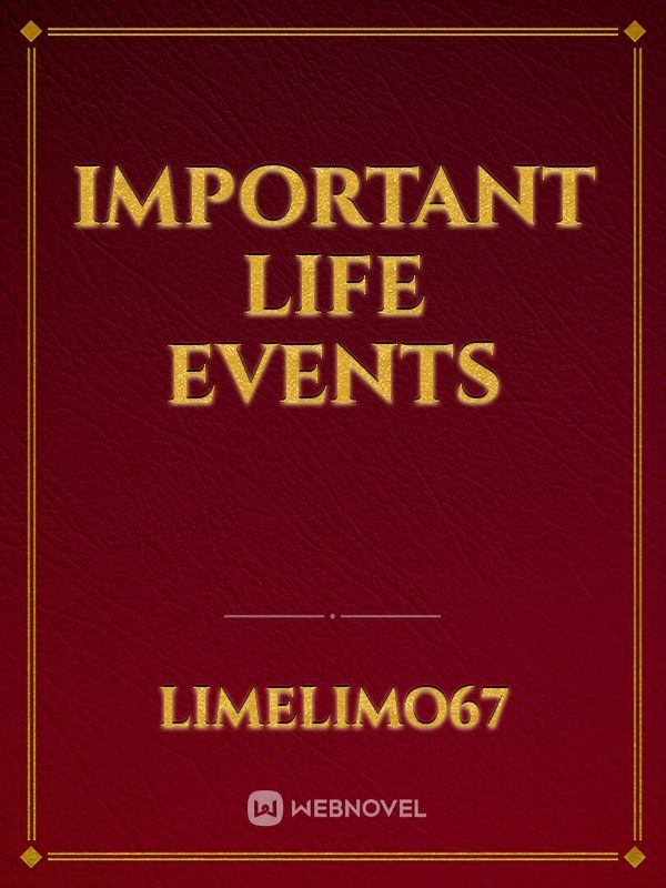 Important Life Events Book