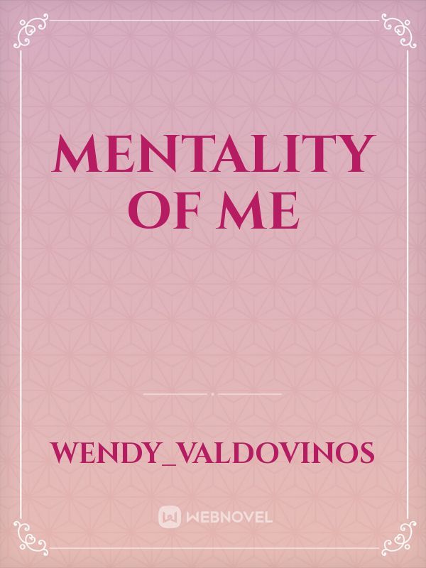 Mentality of me Book