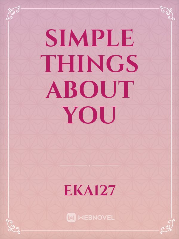 Simple Things About You Book