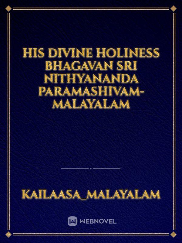 His Divine Holiness Bhagavan Sri Nithyananda Paramashivam-malayalam