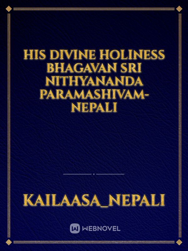 His Divine Holiness Bhagavan Sri Nithyananda Paramashivam-nepali Book