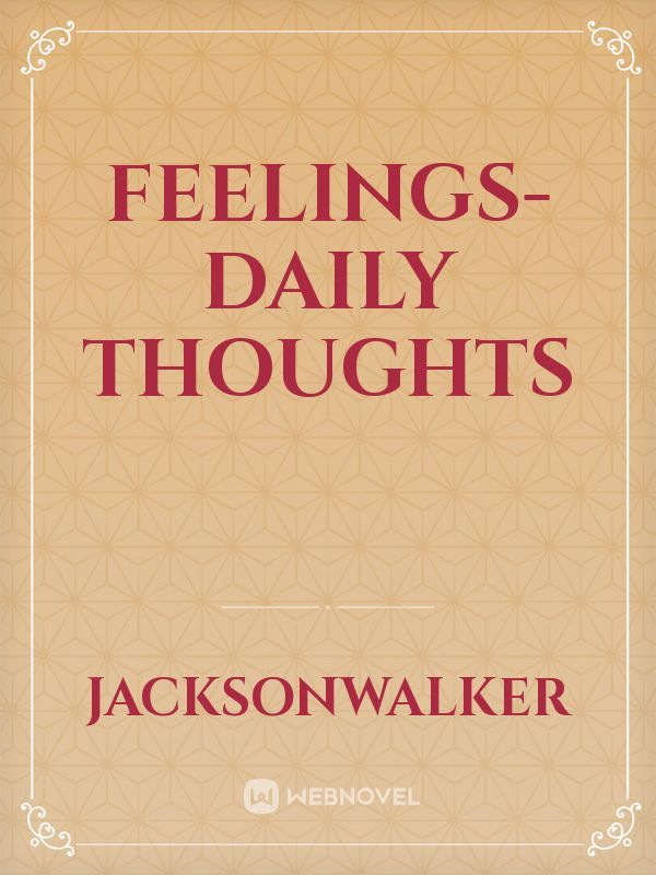 Feelings-Daily thoughts Book