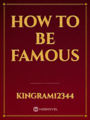 How to be famous Book