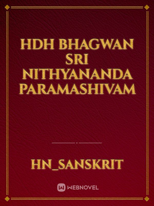 HDH Bhagwan Sri Nithyananda Paramashivam