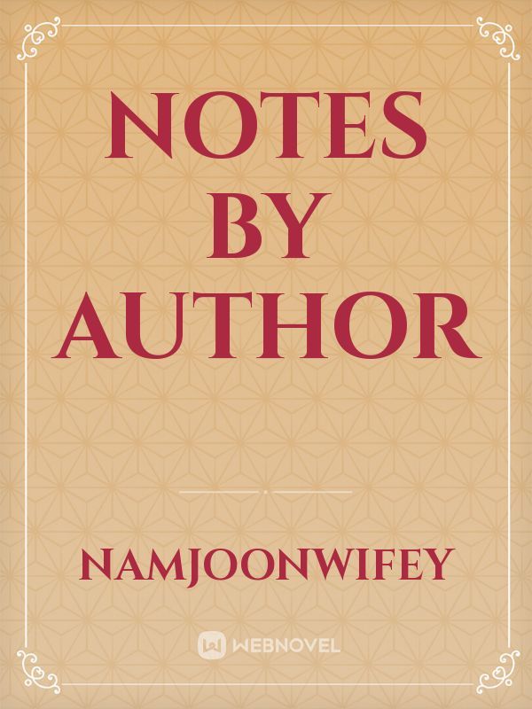 Notes by author Book