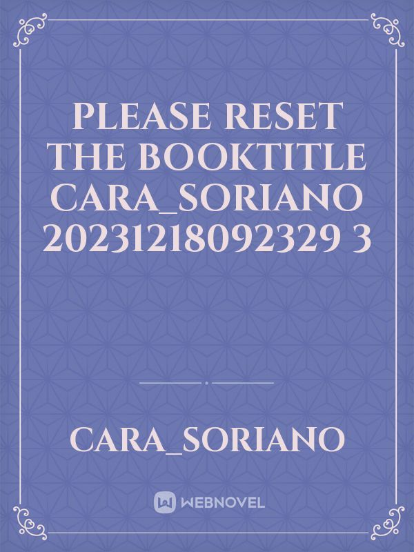 please reset the booktitle Cara_Soriano 20231218092329 3