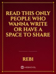 read this only people who wanna write or have a space to share Book