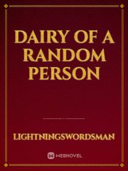 Dairy of a random person Book