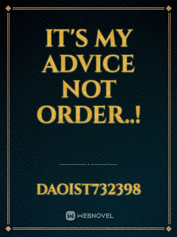 It's my advice not order..! Book