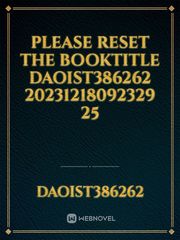 please reset the booktitle Daoist386262 20231218092329 25 Book
