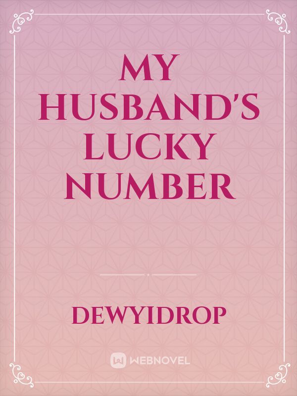My Husband's Lucky Number Book