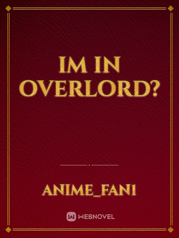 Im in overlord? Book