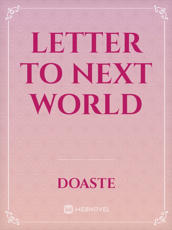 Letter to next world Book