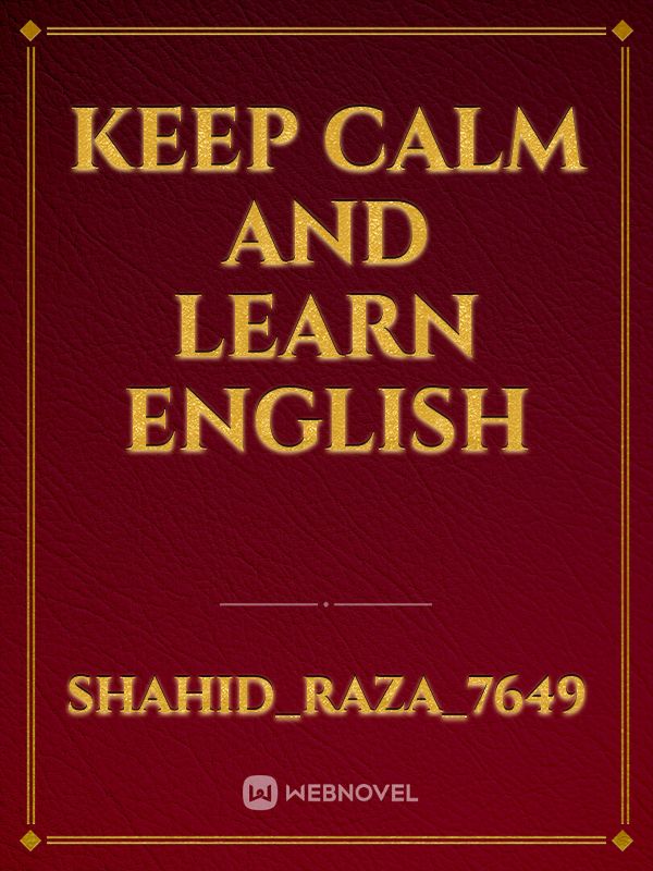 keep calm and learn english