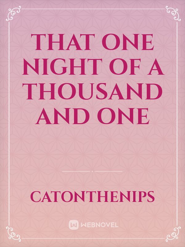 That One Night Of A Thousand And One Book