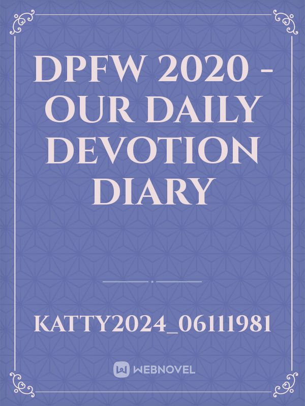 DPFW 2020 - Our Daily Devotion Diary