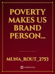 poverty makes us brand person... Book