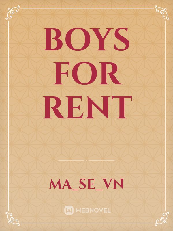 Boys For Rent Book