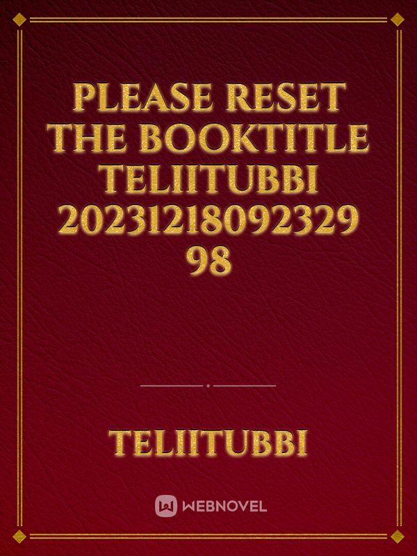 please reset the booktitle teliitubbi 20231218092329 98 Book