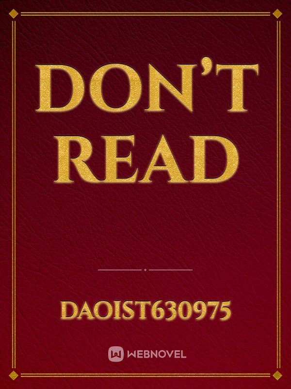 DON’T READ Book