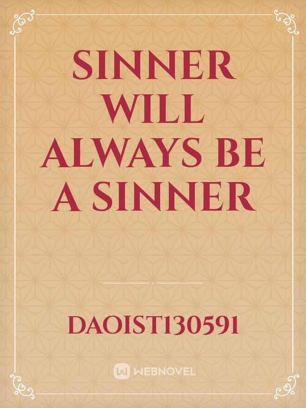 Sinner will always be a sinner Book