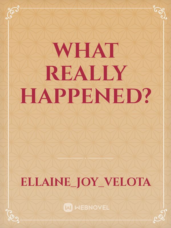What really happened? Book