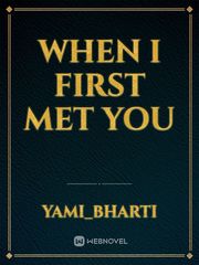 when i first met you Book