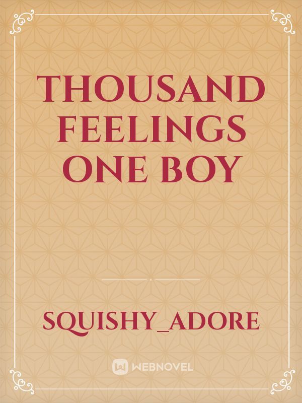 Thousand feelings one boy Book